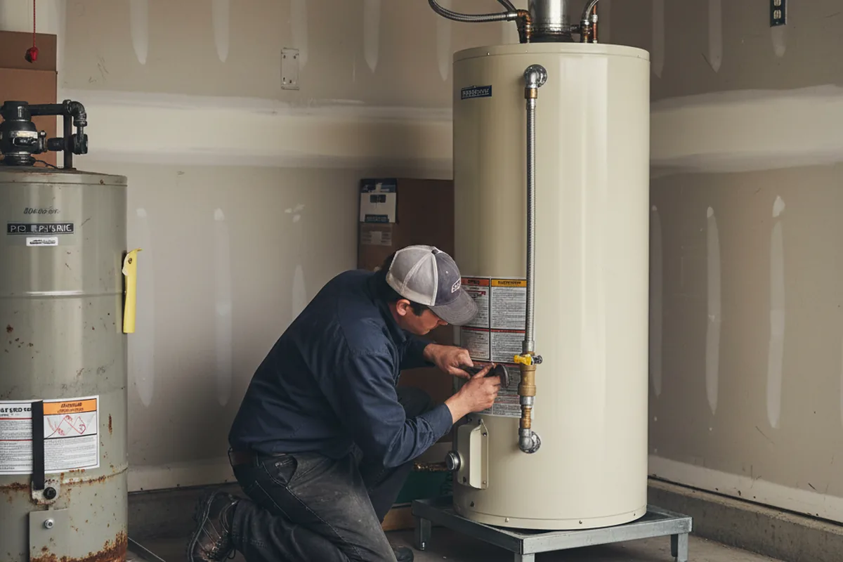 Water heater and shutoff valve replacement in Homer