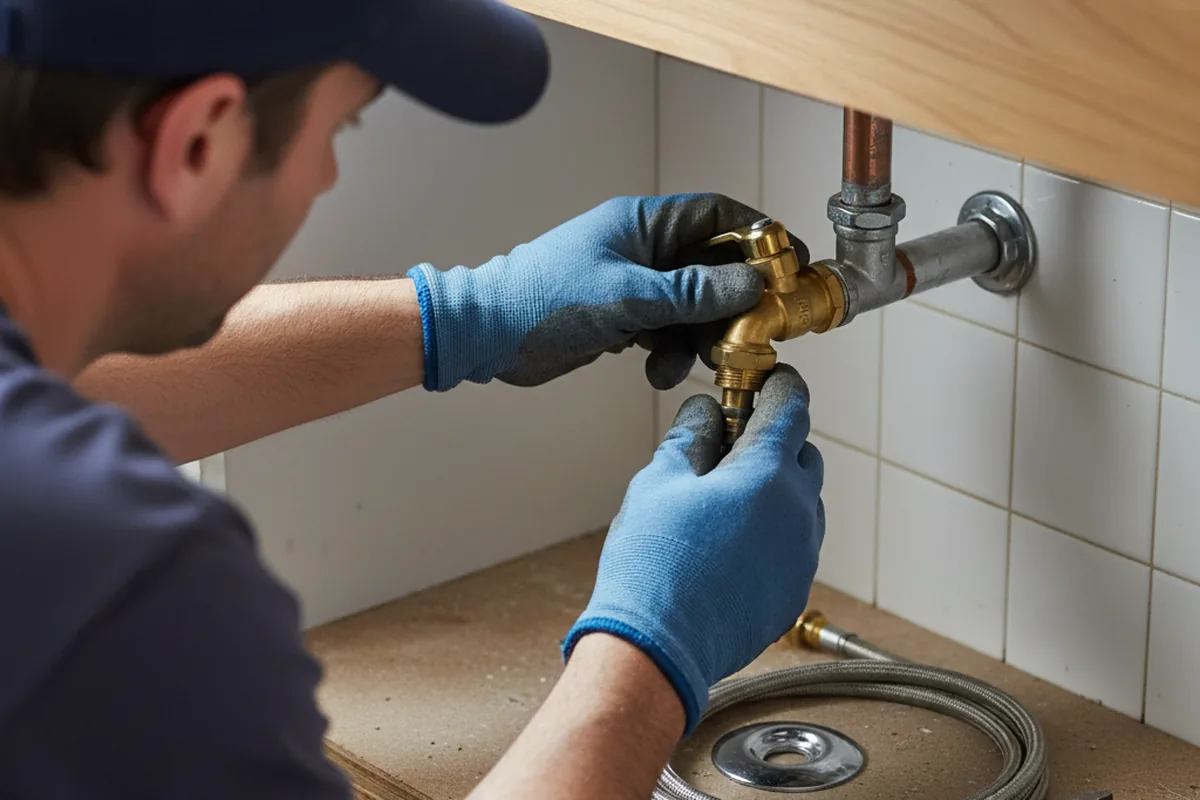 Shutoff valve and fitting work during Faucet and Fixture Repair in Homer